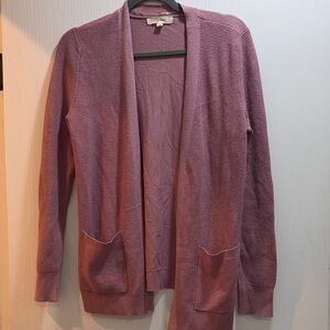 Elegant Mauve Open-Front Cardigan